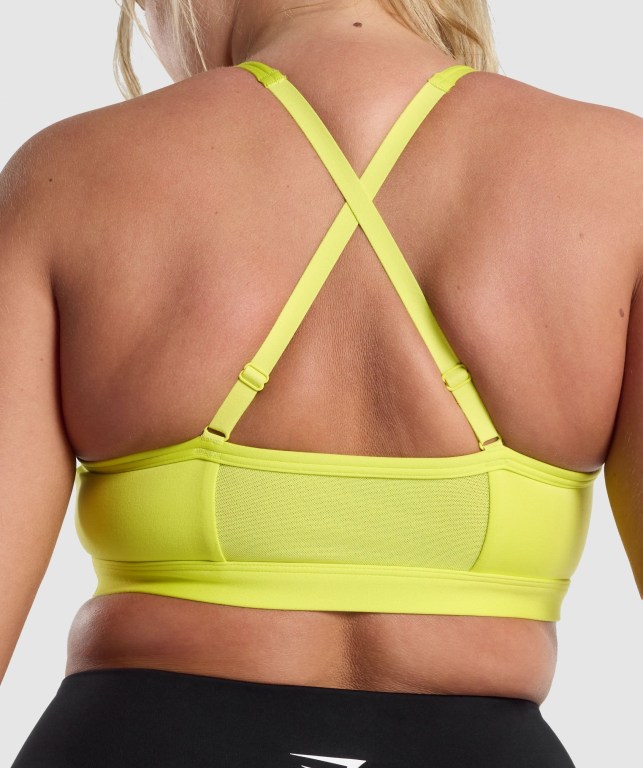 Sujetadores Deportivos Gymshark Ruched Entrenamiento Sports Bra Amarillo | G2hrLntaRfS