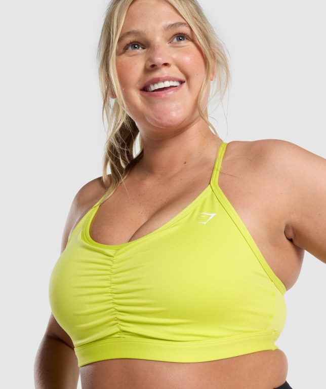 Sujetadores Deportivos Gymshark Ruched Entrenamiento Sports Bra Amarillo | G2hrLntaRfS