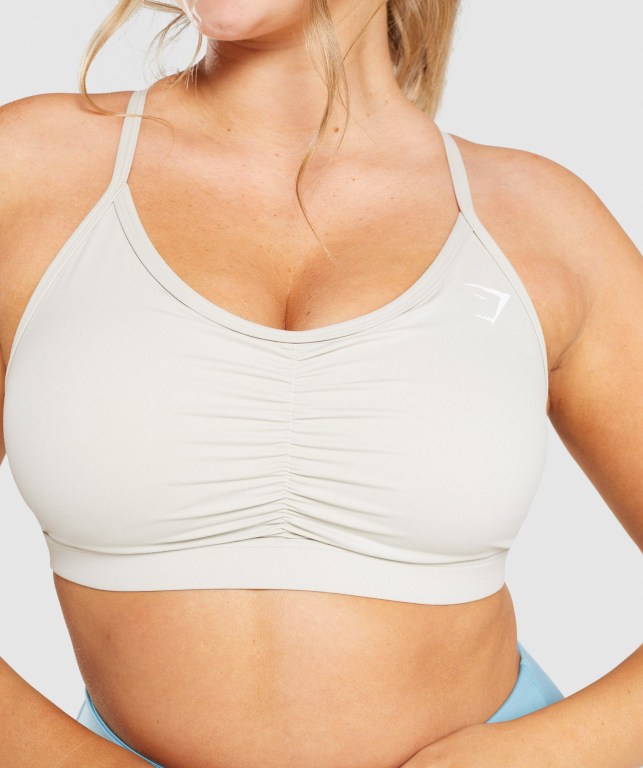 Sujetadores Deportivos Gymshark Ruched Entrenamiento Sports Bra Gris | LR66lVyCPq4