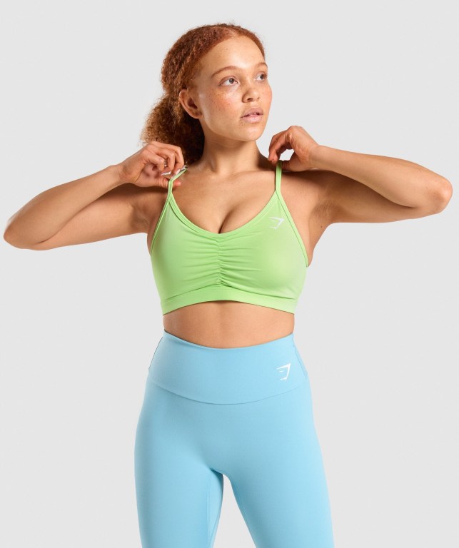 Sujetadores Deportivos Gymshark Ruched Entrenamiento Sports Bra Verde | iz7tPvicDDR