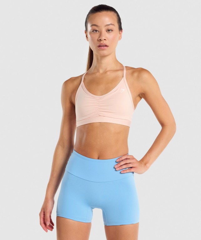 Sujetadores Deportivos Gymshark Ruched Entrenamiento Sports Bra Rosas Claro | o1TyCL8Ef8u