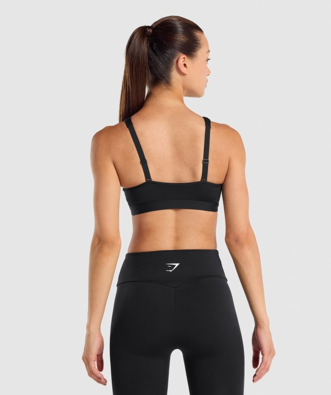 Sujetadores Deportivos Gymshark Scoop Neck Entrenamiento Sports Bra Negras | 9ft2h3L6hvr