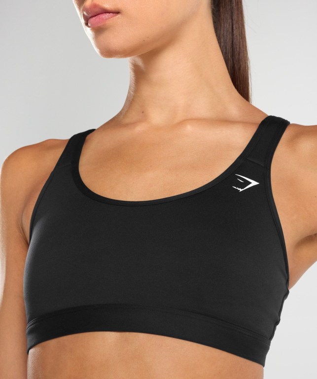 Sujetadores Deportivos Gymshark Scoop Neck Entrenamiento Sports Bra Negras | 9ft2h3L6hvr