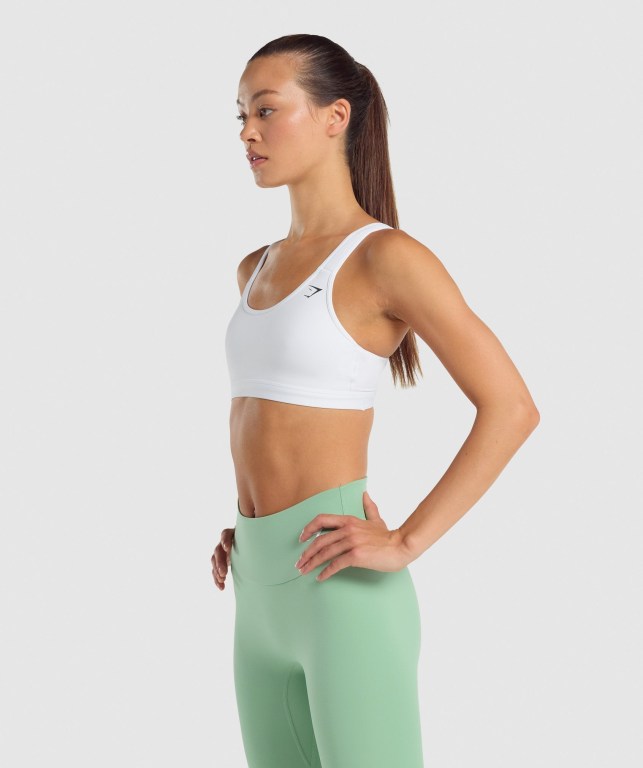 Sujetadores Deportivos Gymshark Scoop Neck Entrenamiento Sports Bra Blancas | d7yZAd8ga7g