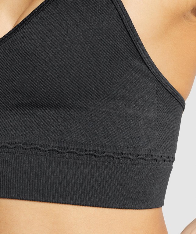 Sujetadores Deportivos Gymshark Studio Seamless Sports Bra Negras | ABbAwabQMp2