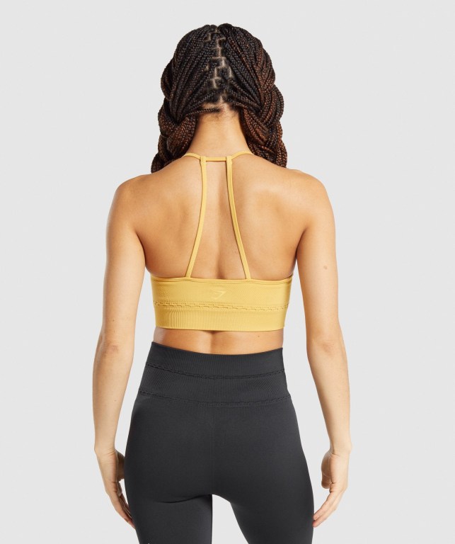 Sujetadores Deportivos Gymshark Studio Seamless Sports Bra Amarillo | aj9Gi1wEmQ6