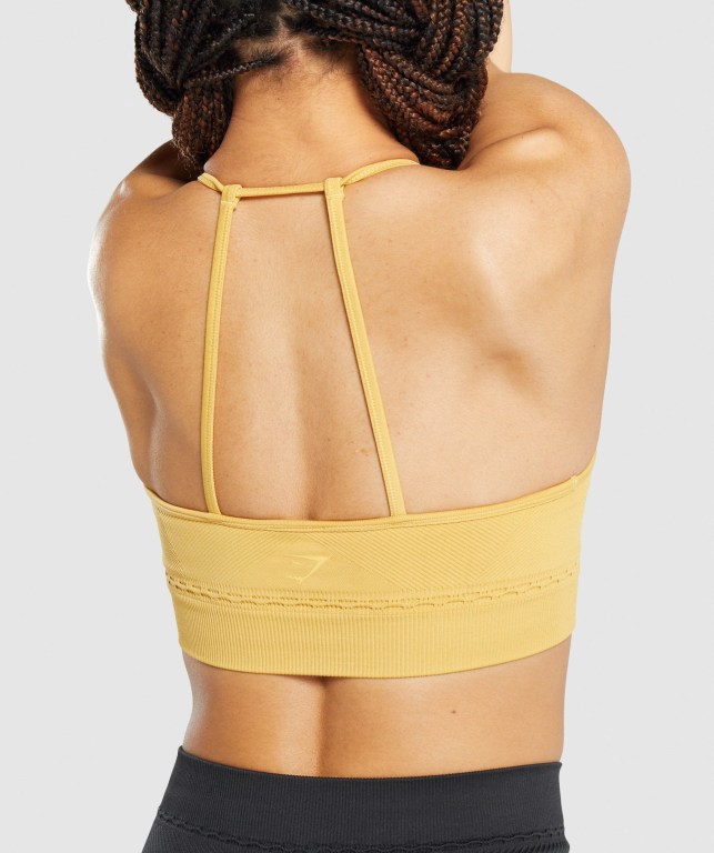 Sujetadores Deportivos Gymshark Studio Seamless Sports Bra Amarillo | aj9Gi1wEmQ6