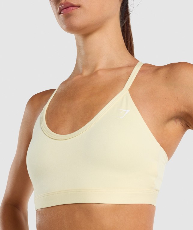 Sujetadores Deportivos Gymshark V Neck Entrenamiento Sports Bra Amarillo Claro | vkZoG5Hfe2W