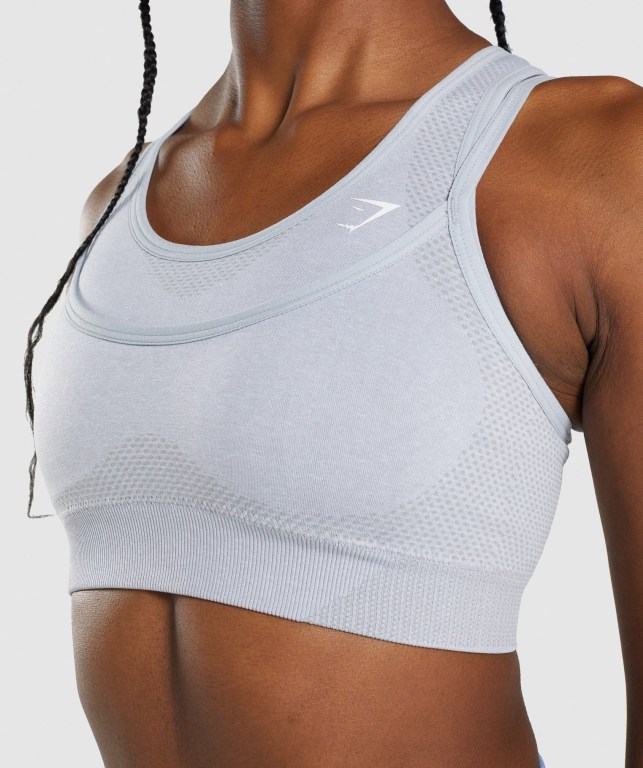 Sujetadores Deportivos Gymshark Vital Rise Seamless Sports Bra Gris Claro | 45QZDfDM7wz