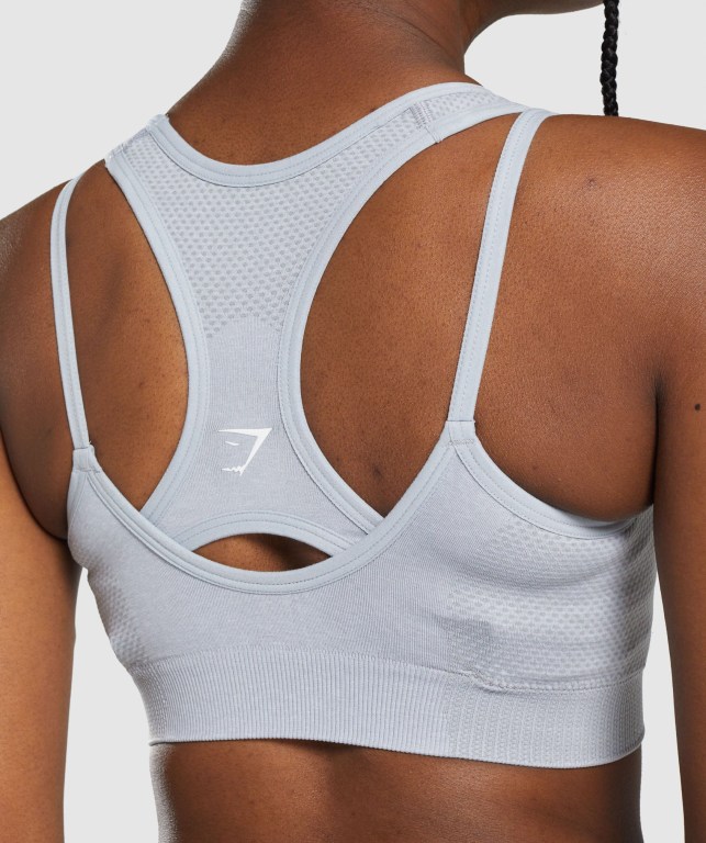 Sujetadores Deportivos Gymshark Vital Rise Seamless Sports Bra Gris Claro | 45QZDfDM7wz