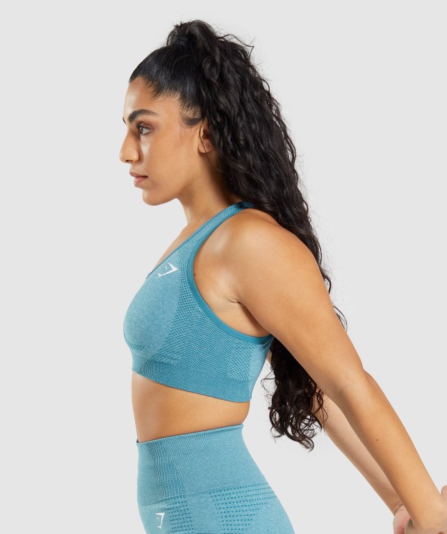 Sujetadores Deportivos Gymshark Vital Seamless 2.0 Sports Bra Turquesa | 55jXKFI298s