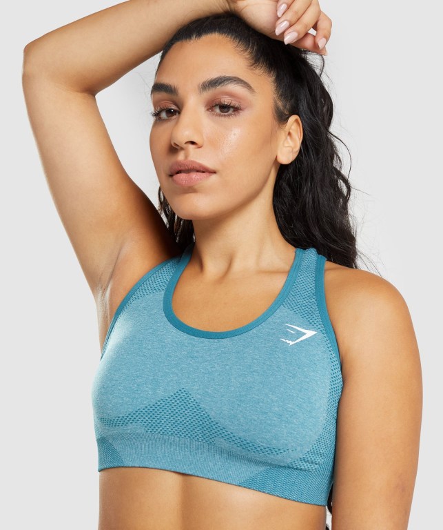 Sujetadores Deportivos Gymshark Vital Seamless 2.0 Sports Bra Turquesa | 55jXKFI298s