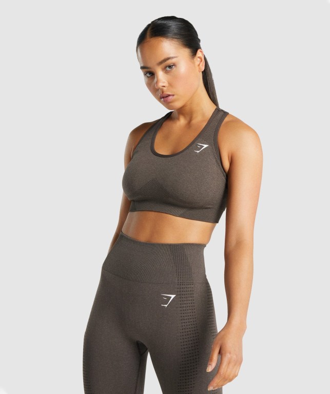 Sujetadores Deportivos Gymshark Vital Seamless 2.0 Sports Bra Marrones | o1l9TWhq6kK