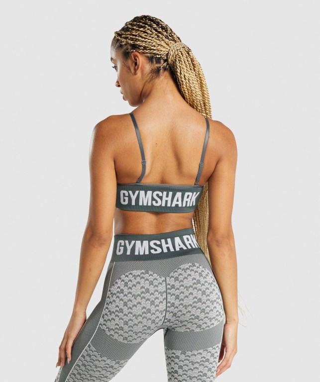 Sujetadores Deportivos Gymshark WTFlex Seamless Tiras Sports Bra Gris | tzjgAUOnTIc