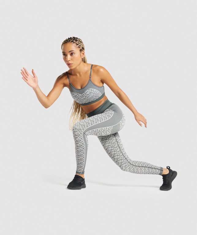 Sujetadores Deportivos Gymshark WTFlex Seamless Tiras Sports Bra Gris | tzjgAUOnTIc