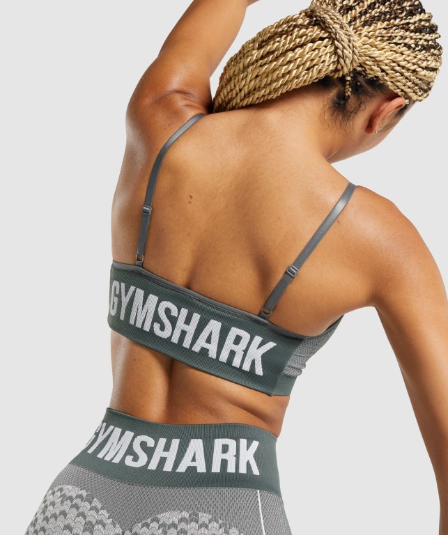 Sujetadores Deportivos Gymshark WTFlex Seamless Tiras Sports Bra Gris | tzjgAUOnTIc