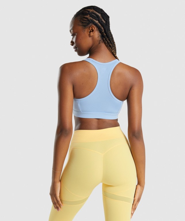 Sujetadores Deportivos Gymshark Whitney Mesh Sports Bra Azules | kkpVelYDUe4