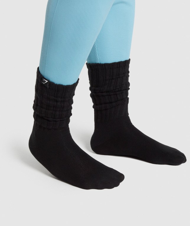 Calcetines Gymshark Comfy Rest Day Negras | 4uvejLV9Rpt