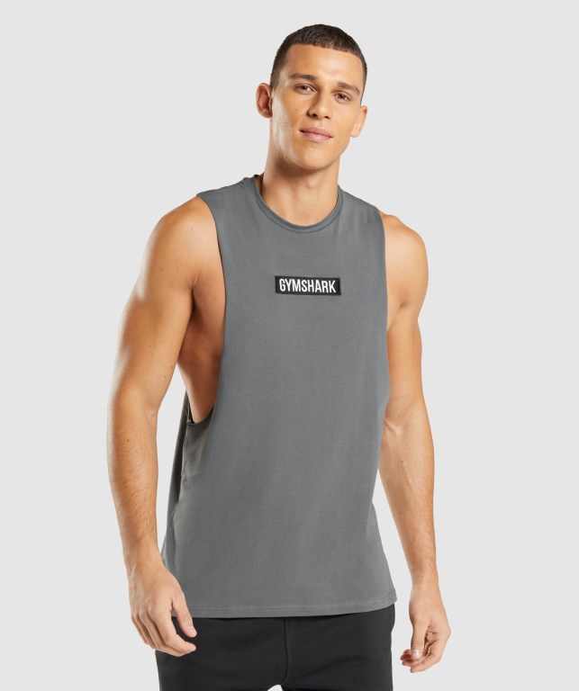 Camiseta Tirantes Gymshark Central Drop Arm Gris | lRI9hqR2szN