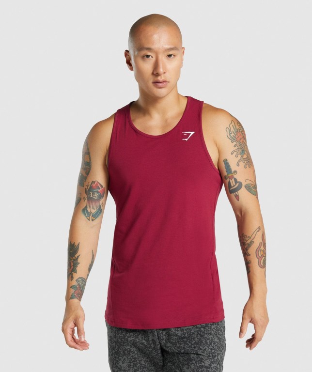 Camiseta Tirantes Gymshark Critical 2.0 Burdeos | Z39A7owjSHi