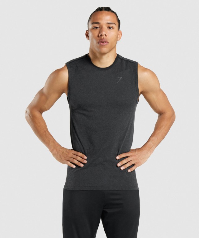 Camiseta Tirantes Gymshark Regulate Entrenamiento Negras | ejTQWVcSJJI