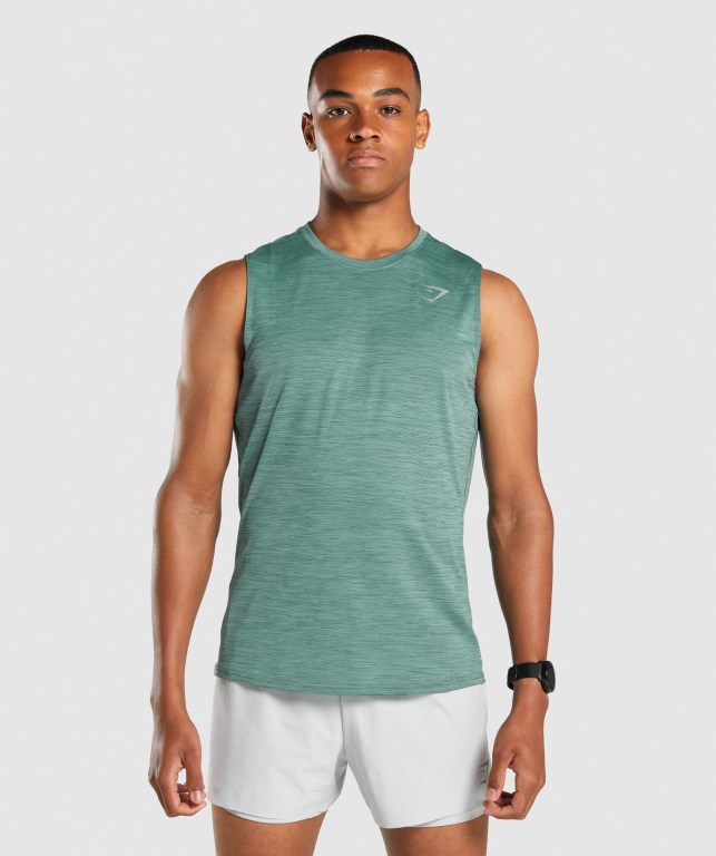 Camiseta Tirantes Gymshark Speed Verde Oscuro | DZNzfOuKpzT