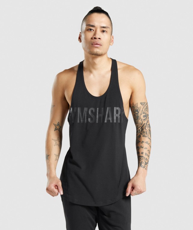 Chalecos Gymshark Bold Negras Negras | CbgqKr5ipOS