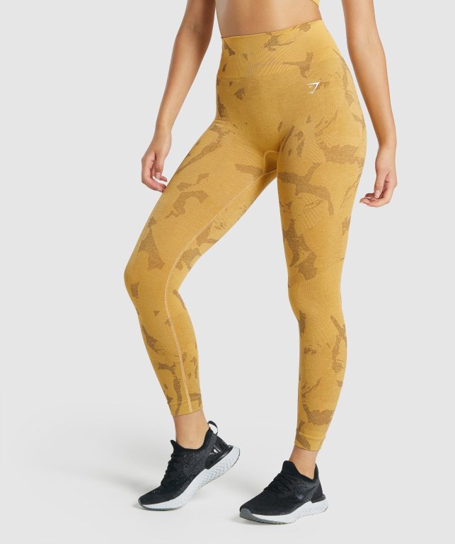 Leggins Gymshark Adapt Camo Seamless Amarillo | QwO6L1jlaNU