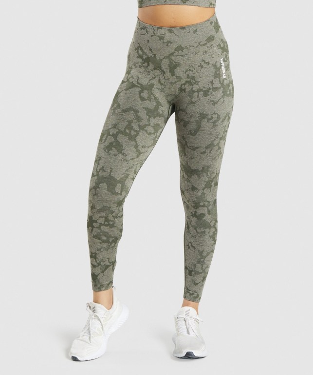 Leggins Gymshark Adapt Camo Seamless Verde | WGvJ3foX578