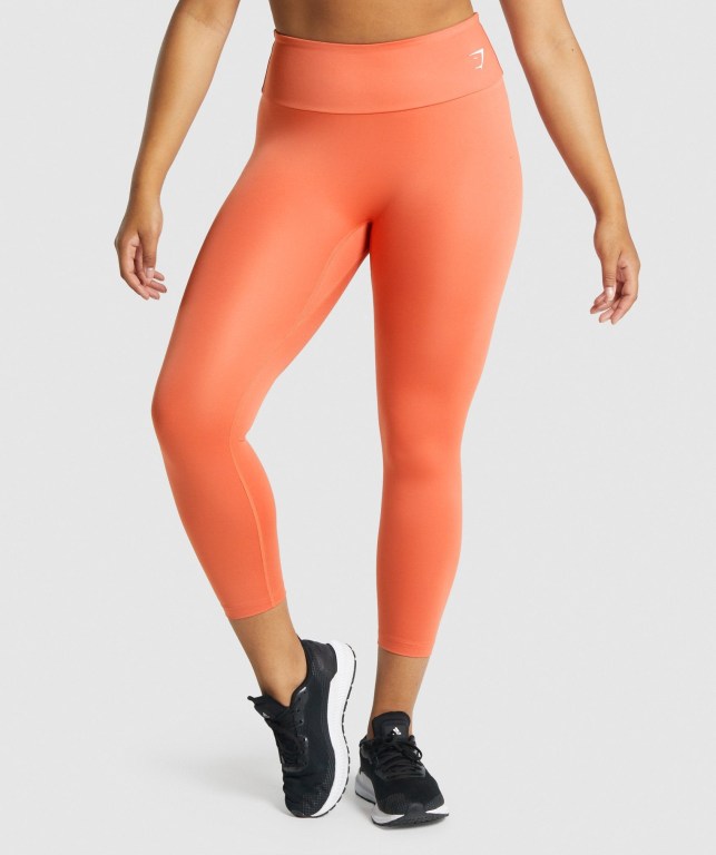 Leggins Gymshark Entrenamiento 7/8 Naranjas | feu7qiK9rcc