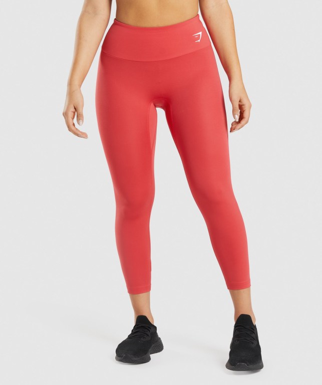 Leggins Gymshark Entrenamiento 7/8 Rojas | Shlg3D6tgFe