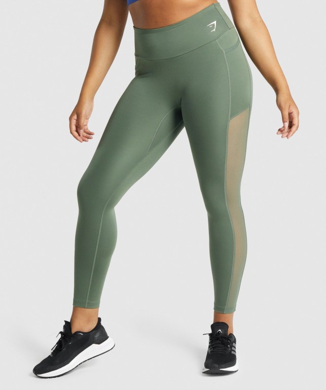 Leggins Gymshark Entrenamiento Mesh Pocket Verde | sIxowEVCEPD