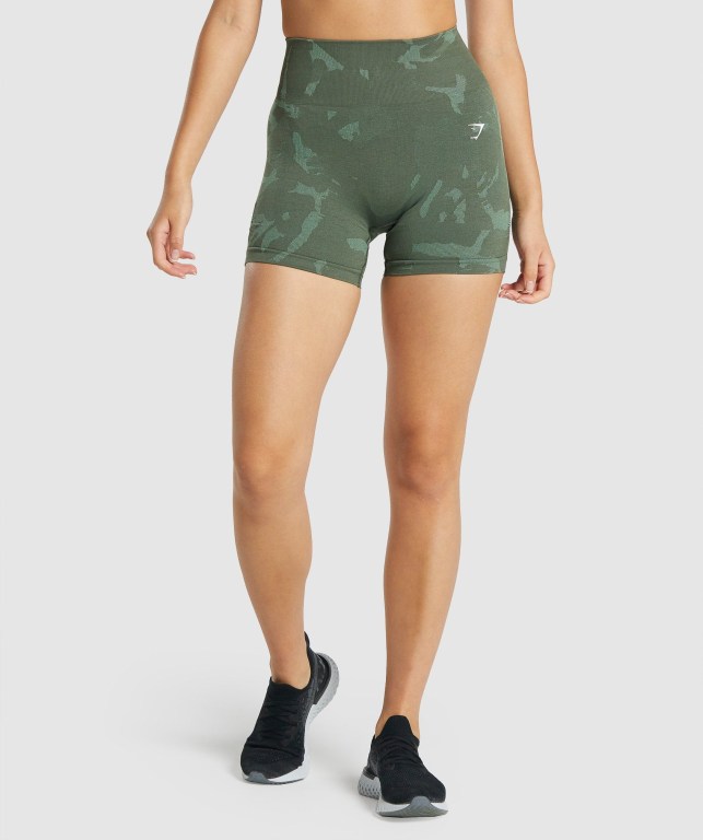 Pantalones Cortos Gymshark Adapt Camo Seamless Verde | VsKxuhgl2E5