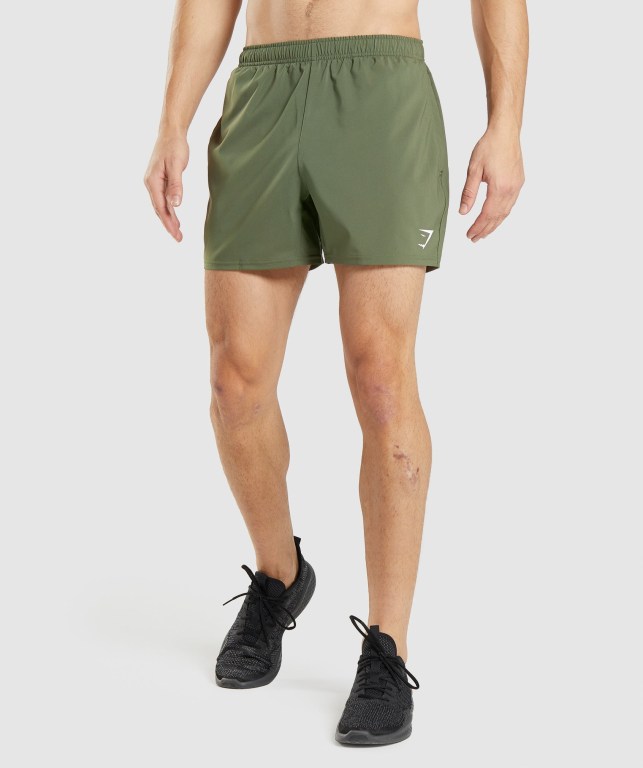 Pantalones Cortos Gymshark Arrival 5" Verde Oliva | cGNd2jv9I4I