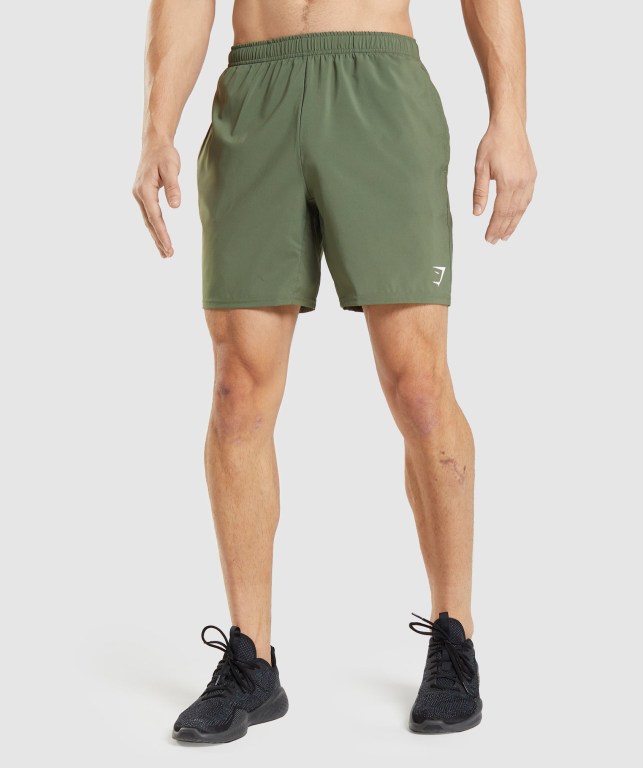 Pantalones Cortos Gymshark Arrival Verde Oliva | fZYd83n4q5j