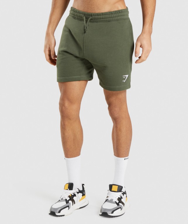 Pantalones Cortos Gymshark Crest Verde Oliva | OkqUgxvzfDu