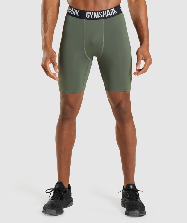 Pantalones Cortos Gymshark Element Baselayer Verde Oliva | UhZb6uMSLCd