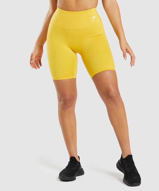 Pantalones Cortos Gymshark Entrenamiento Cycling Amarillo | MBuIfj6dOzS