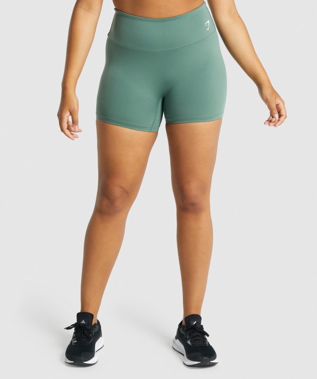 Pantalones Cortos Gymshark Entrenamiento Verde | iLW95KSPliH