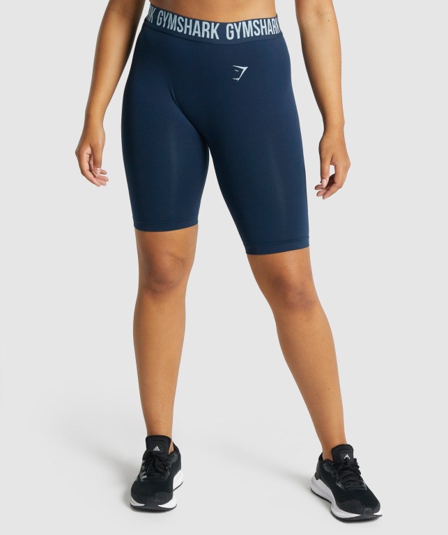 Pantalones Cortos Gymshark Fit Seamless Cycling Azul Marino | IWS5gLCnO6z