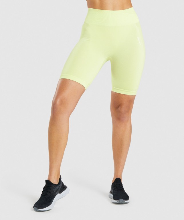 Pantalones Cortos Gymshark Flex Cycling Verde Claro | VxdLCAqMZnw