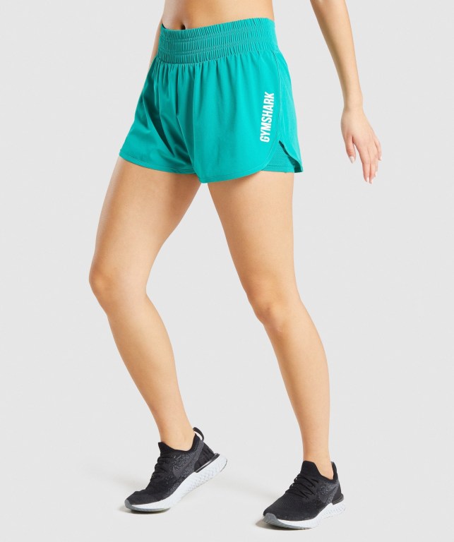 Pantalones Cortos Gymshark Pulse Mid Rise Verde | DmbXAicPCRP