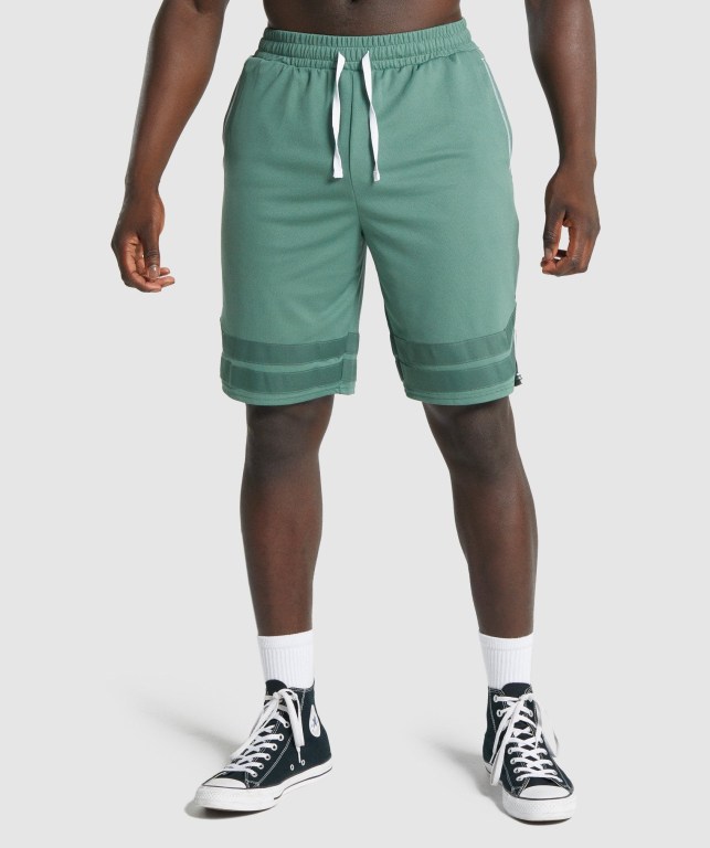 Pantalones Cortos Gymshark Recess Basketball Verde | rPLnehjOpIh