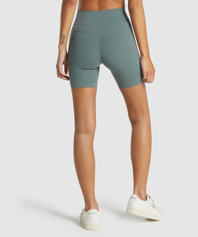 Pantalones Cortos Gymshark Whitney Mesh Verde | 9u7cyyvEZmA