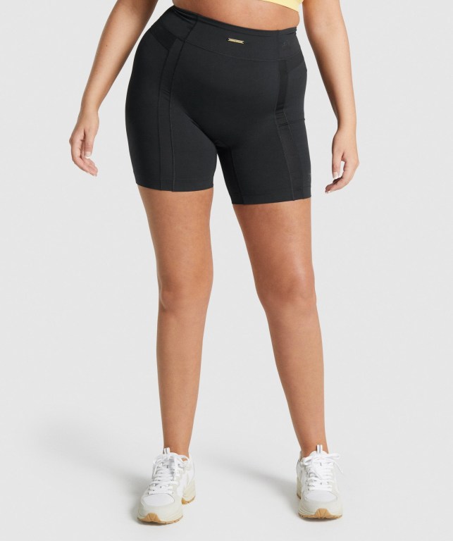 Pantalones Cortos Gymshark Whitney Mesh Negras | UNq4NneyK3j