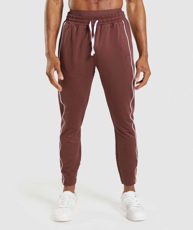 Pantalones Jogger Gymshark Recess Rosas Marrones Blancas | TnmRT8yGDdO