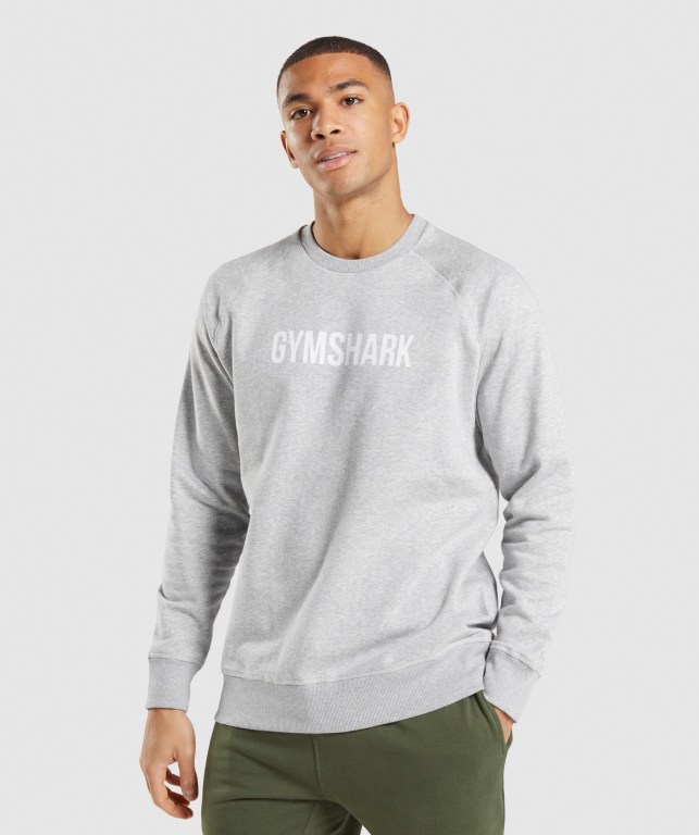 Pullover Gymshark Apollo Crew Gris Claro | bcS24EPzPMu