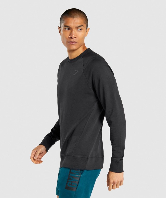 Pullover Gymshark Bold Crew Negras | Od9Ac3CQqMw