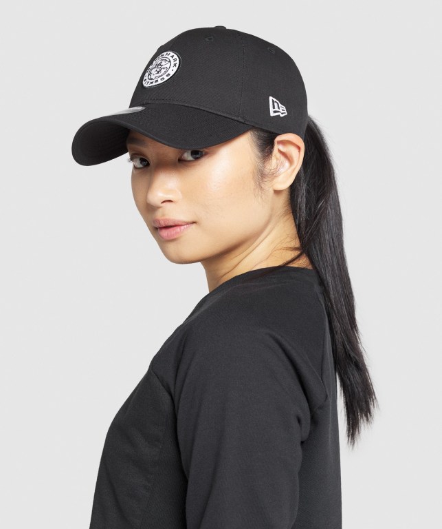 Sombreros Gymshark New Era Legacy 9Forty Negras | YACdnQ6UKDP