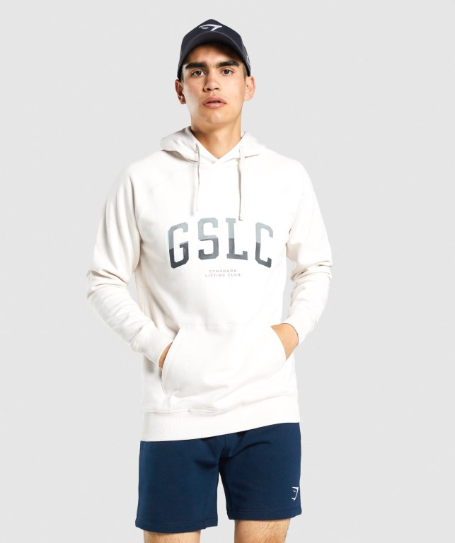 Sudadera Con Capucha Gymshark GSLC Collegiate Creme | pXz1WF7oDdp